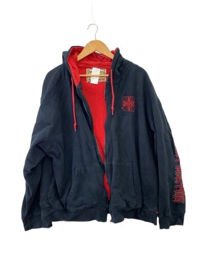 商品画像：WEST COACT CHOPPERS/ジップパーカー/裏サーマル/フーディー/BLK// 1