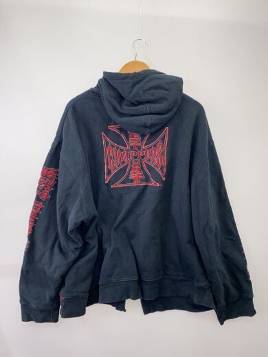 商品画像：WEST COACT CHOPPERS/ジップパーカー/裏サーマル/フーディー/BLK// 2