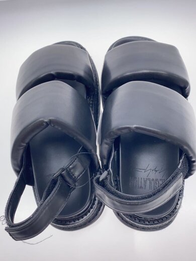 商品画像：PU LEATHER FLATFORM SANDAL/フラットフォームサンダル/4/BLK/黒// 3