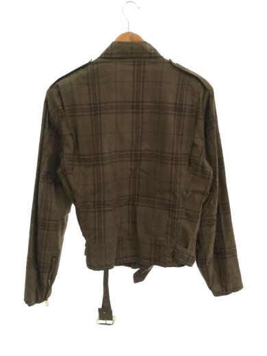 画像：UNITED CARRby Buzz Ricksons/ダブルライダースジャケット/M/コットン/KHK/チェック/UC105122