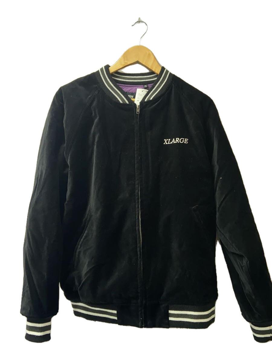 XLARGE(エクストララージ) / 23ss/VELOR SOUVENIR JACKET/ジャケット/M/コットン/BLK/無地 古着の販売・通販ならセカンドストリート