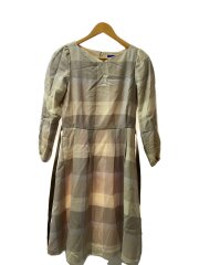 長袖ワンピース/38/コットン/チェック/55j11-491-40