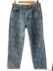 ストレートパンツ/32/デニム/IDG/総柄/20SS