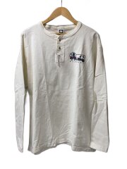 90s/ヘンリーネックカットソー/XL/コットン/WHT