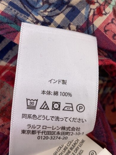 商品画像：半袖シャツ/M/コットン/RED/総柄 4