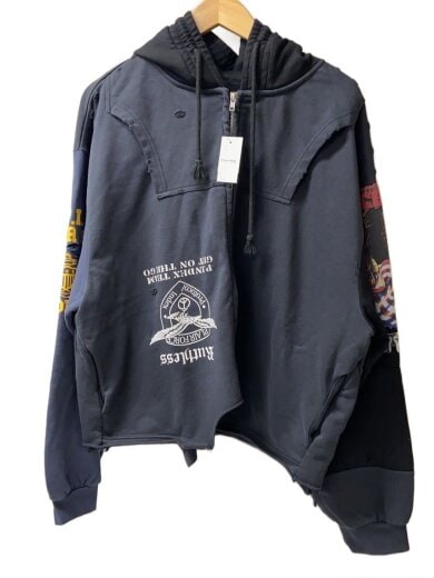 商品画像：ジップパーカー/--/コットン/BLK 1