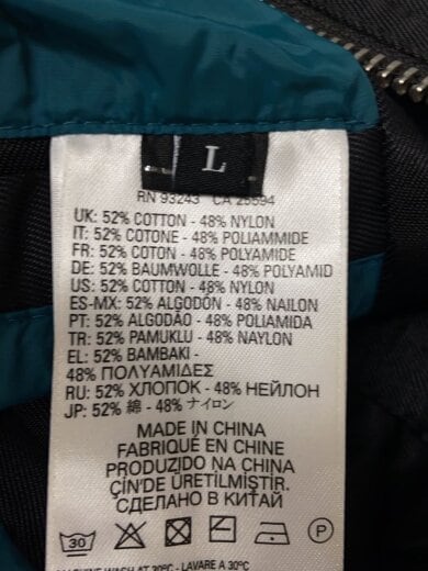 商品画像：シングルライダースジャケット/L/ナイロン/BLK 4