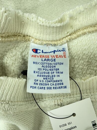 商品画像：スウェット/L/コットン/WHT/無地 3