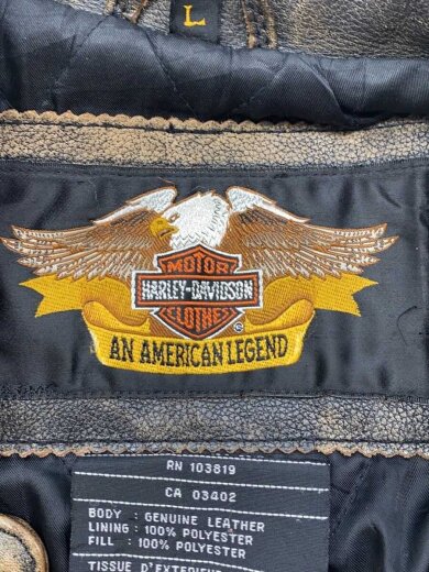 商品画像：ジップアップ レザージャケット/L/BLK 3