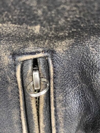 商品画像：ジップアップ レザージャケット/L/BLK 7