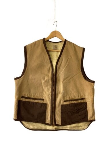 商品画像：70s Vintage ボアライニングベスト/XL/CML/ジップ難有 1