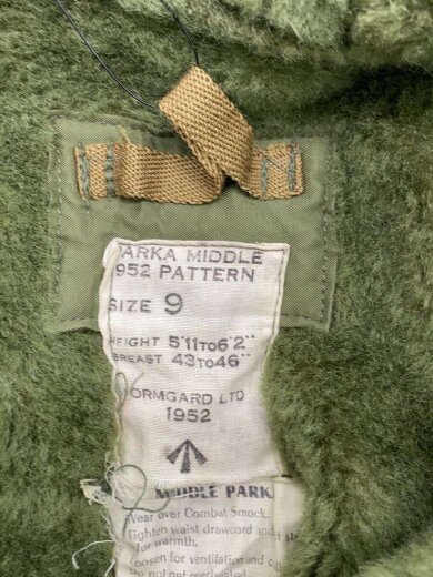 商品画像：50s Vintage British Army Middle Parka モッズコート/GRN// 3