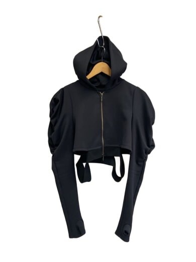 商品画像：SHIORI MIKATA シオリミカタ waist cut out hoodie/BLK/2501SM04// 1