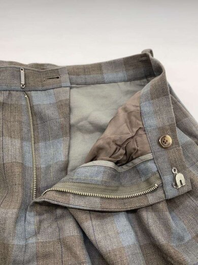 商品画像：WOOL CHECK WIDE PANTS/1/ウール/GRY/チェック 3