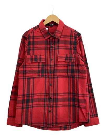 商品画像：スナップボタン フランネルチェックシャツ/S/RED// 1