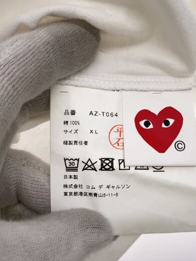 商品画像：PLAY BLACK HEART T-Shirt/XL/WHT/AZ-T064_AD2021 /5// 4