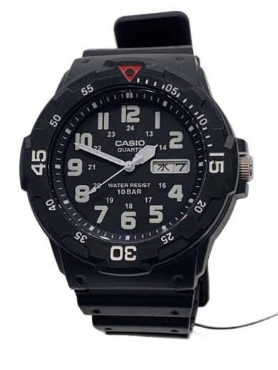 商品画像：MRW-200H クォーツ腕時計/アナログ/ラバー/BLK 1