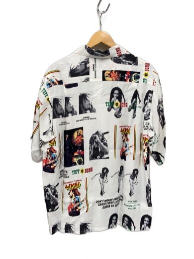 商品画像：BOB MARLEY HAWAIIAN SHIRT S/S M WHT 総柄/bobmarley-wm-hi09 2