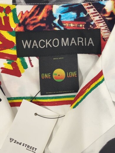 商品画像：BOB MARLEY HAWAIIAN SHIRT S/S M WHT 総柄/bobmarley-wm-hi09 3
