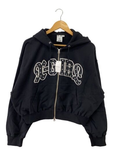 商品画像：STUDED LOGO ZIP UP SWEAT HOODIE/M/コットン/BLK/105261012005// 1