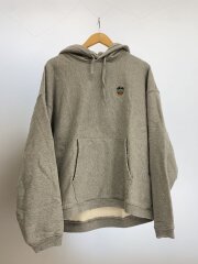 クラウン刺繍/パーカー/XL/コットン/GRY