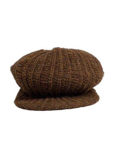 商品画像：ニットキャップ/--/ウール/BRW/無地/メンズ 1
