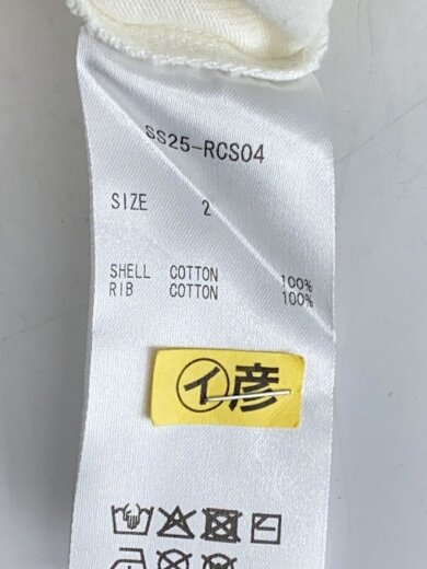 商品画像：Tシャツ/2/コットン/WHT/無地/SS25-RCS04 4