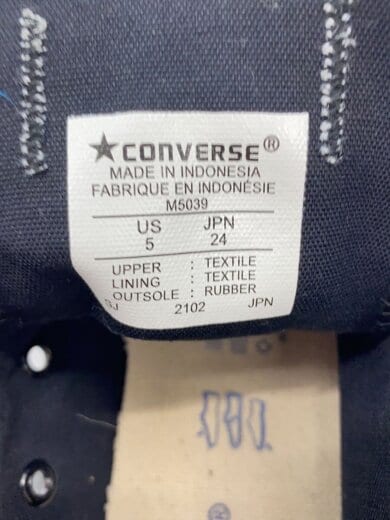 商品画像：ローカットスニーカー/24cm/BLK/キャンバス/M5039 5