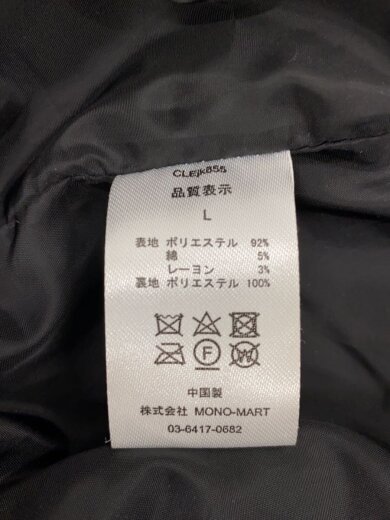 商品画像：ジンテージフェイクレザー゛ルゾン/M/ポリエステル/BLK/CLEjk855/汚れ有 4