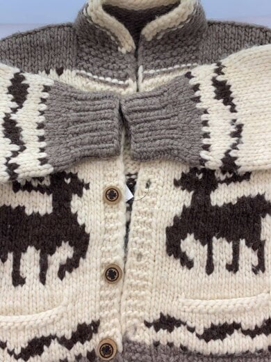 商品画像：カウチンセーター/--/ウール/マルチカラー/アニマル/毛羽立ち有 5