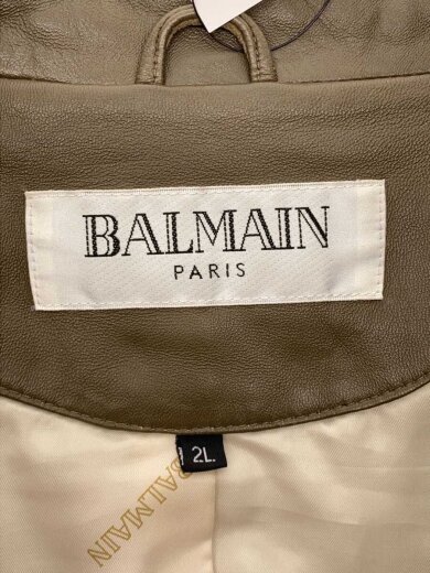 商品画像：レザージャケット・ブルゾン/2L/羊革/KHK/無地/6812A 3