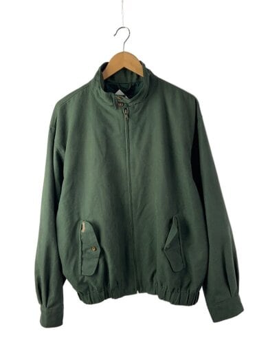 商品画像：ジップアップカラージャケット/M/ポリエステル/GRN/無地 1