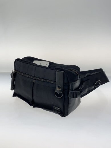 商品画像：HEAT/ウエストバッグ/BLK/無地/703-07971/ジッパー錆有/ジッパー底傷み有// 2