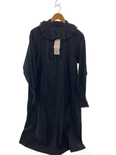 商品画像：ユーロヴィンテージフリルシャツワンピース/XO/コットン/BLK/無地/13-26-0176-452 1