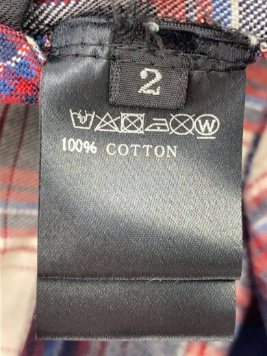 商品画像：ネルシャツ/--/コットン/PUP/オンブレCK/首元変色有毛羽立ち有 4