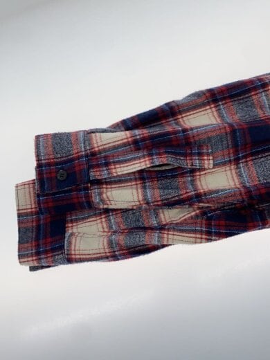 商品画像：ネルシャツ/--/コットン/PUP/オンブレCK/首元変色有毛羽立ち有 5