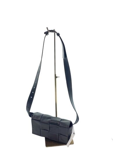 商品画像：カセットベルトバッグミニ ウエストバッグ/レザー/BLK/無地 1