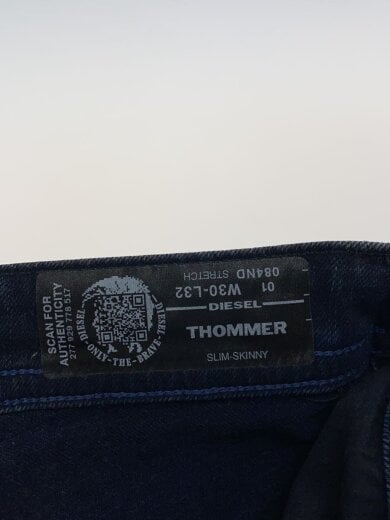 商品画像：ダメージ加工スキニーパンツ/30/コットン/IDG/THOMMER/色褪せ有 4