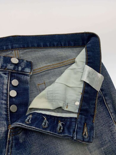 商品画像：スキニーパンツ/31/コットン/BLU/ダメージ加工/全体的に色褪せ有 3