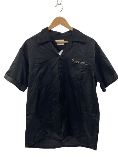 商品画像：半袖シャツ/L/コットン/BLK/ボタン解れ有 1