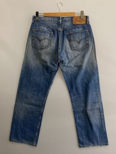 商品画像：501/ボタン裏359/フィリピン製/リペア・ダメージ有デニム/34/コットン/IDG/無地/// 2