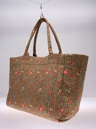 商品画像：トートバッグ/シルク/ベージュ/花柄/Z-872/内側生地汚れ有// 2