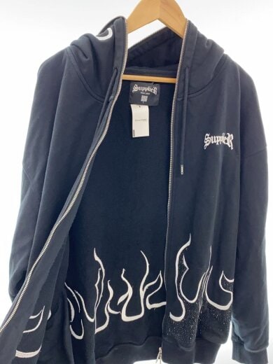 商品画像：ジップパーカー/L/コットン/BLK/無地/DK-ZH6-S 3