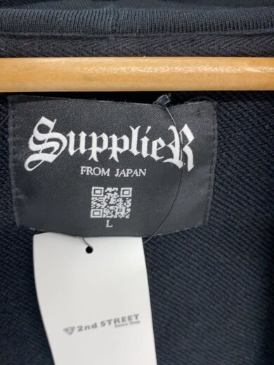 商品画像：ジップパーカー/L/コットン/BLK/無地/DK-ZH6-S 4