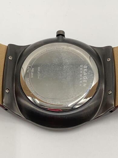 画像：SKAGENクォーツ腕時計/アナログ/レザー/NVY/BRW/SKW65743