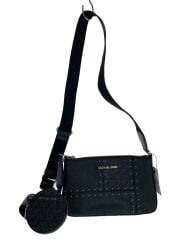 パッチワーク/スタッズ/jet set/ショルダーバッグ/レザー/BLK/35R5STVC1Y