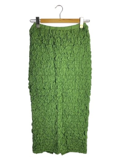 商品画像：タグ付/CRUMPLY GATHER/ロングスカート/2/コットン/GRN/010GS230-0540 1