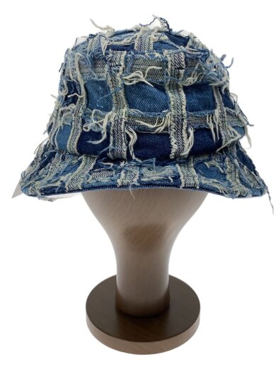 商品画像：Frayed Patchwork Denim Crusher/バケットハット/--/デニム/IDG/メンズ 1