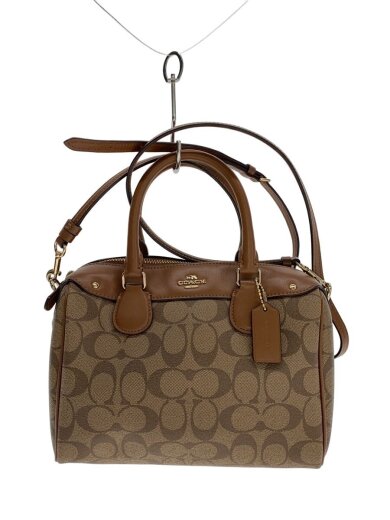 画像：COACHショルダーバッグ/PVC/BRW/総柄/F533121