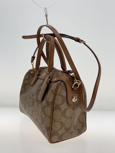 画像：COACHショルダーバッグ/PVC/BRW/総柄/F533122